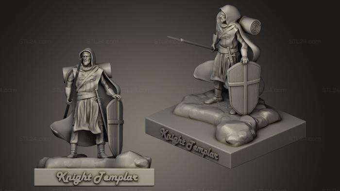Statues of famous people (Knights Templar, STKC_0057) 3D models for cnc